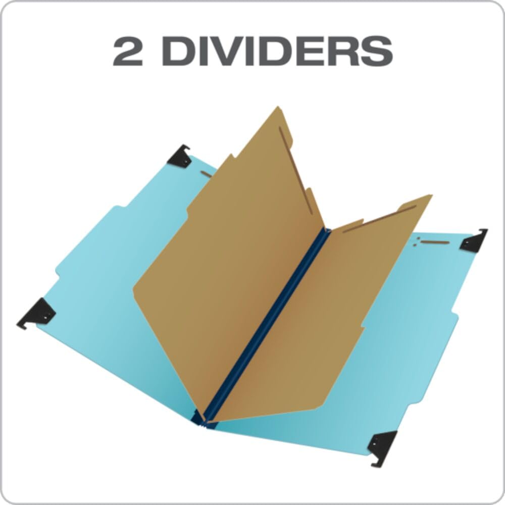 Pendaflex Hanging Classification Folders, Legal Size, 6 Section, 2" Expansion, Blue, 1/3 Cut, 10/BX (59352EE)