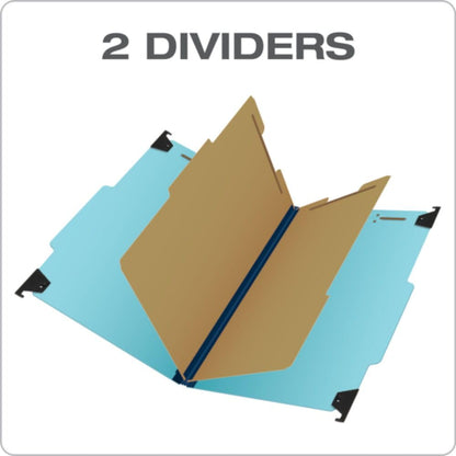 Pendaflex Hanging Classification Folders, Legal Size, 6 Section, 2" Expansion, Blue, 1/3 Cut, 10/BX (59352EE)