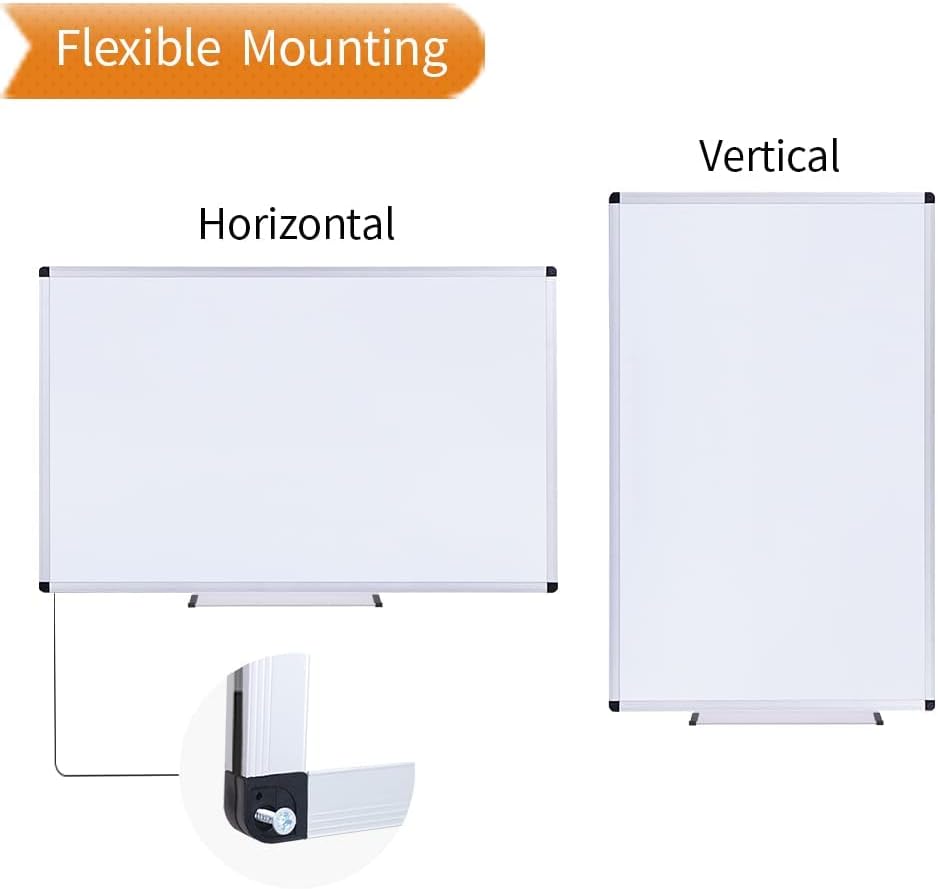 VIZ-PRO Magnetic Whiteboard/Dry Erase Board, 18 X 12 Inches, Includes 1 Eraser & 2 Markers & 4 Magnets