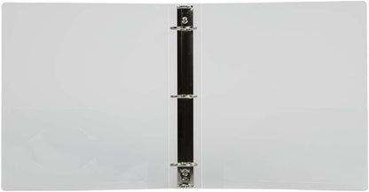 JAM PAPER Plastic 0.75 inch Binder - Clear 3 Ring Binder - Sold Individually