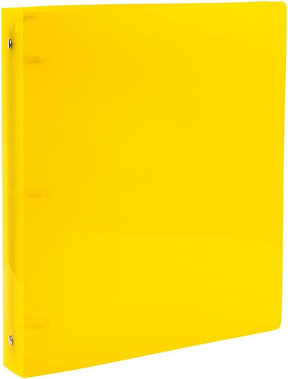 JAM PAPER Plastic 0.75 inch Binder - Clear 3 Ring Binder - Sold Individually