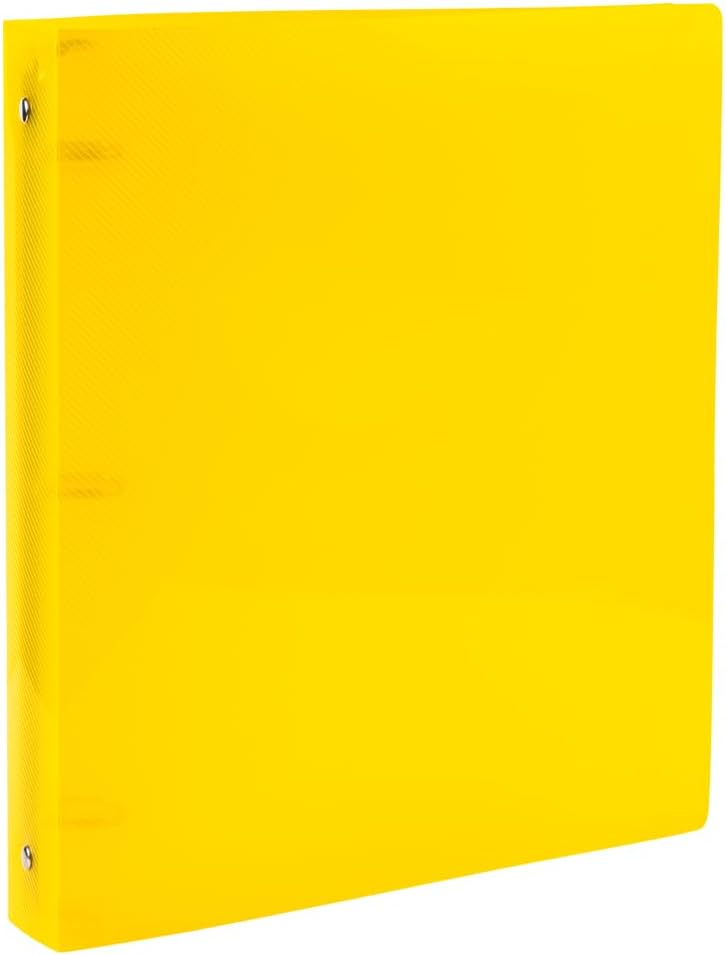JAM PAPER Plastic 0.75 inch Binder - Clear 3 Ring Binder - Sold Individually