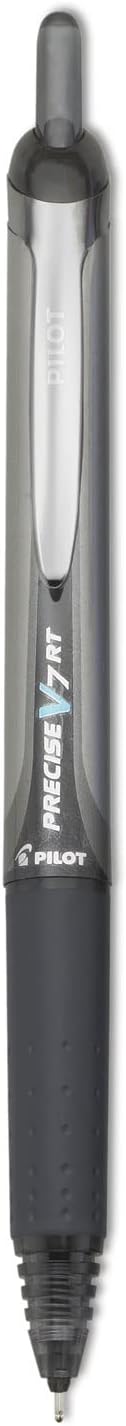 PILOT Precise V7 RT Refillable & Retractable Liquid Ink Rolling Ball Pens, Fine Point (0.7mm) Black Ink, 12-Pack (26067)