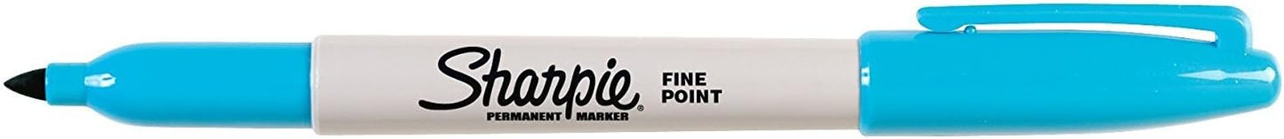 Sharpie Permanent Markers | Fine Point for Bold Details | BlackBlueRed and Green Ink Colours | 4 Marker Pens