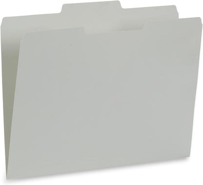 File Folder, 1/3 Cut Tab, Letter Size, Yellow, Great for Organizing and Easy File Storage, 100 Per Box