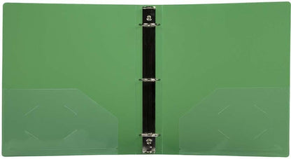 JAM PAPER Plastic 0.75 inch Binder - Clear 3 Ring Binder - Sold Individually