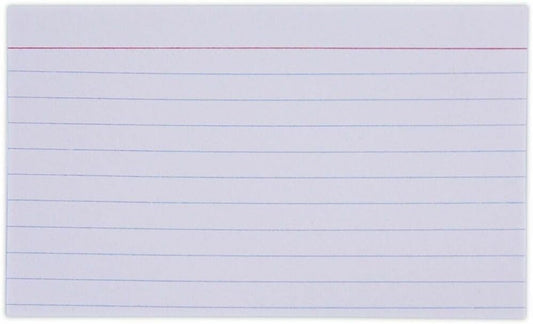 Universal 47210 Ruled Index Cards, 3 x 5, White, 100/Pack