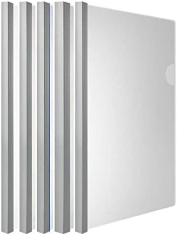Plastic File Folder 10mm Sliding Bar Report Covers, 18C, 40 Sheet Capacity, Transparent Resume Presentation File Folders Organizer Binder for A4 Size Paper, 20 Pcs