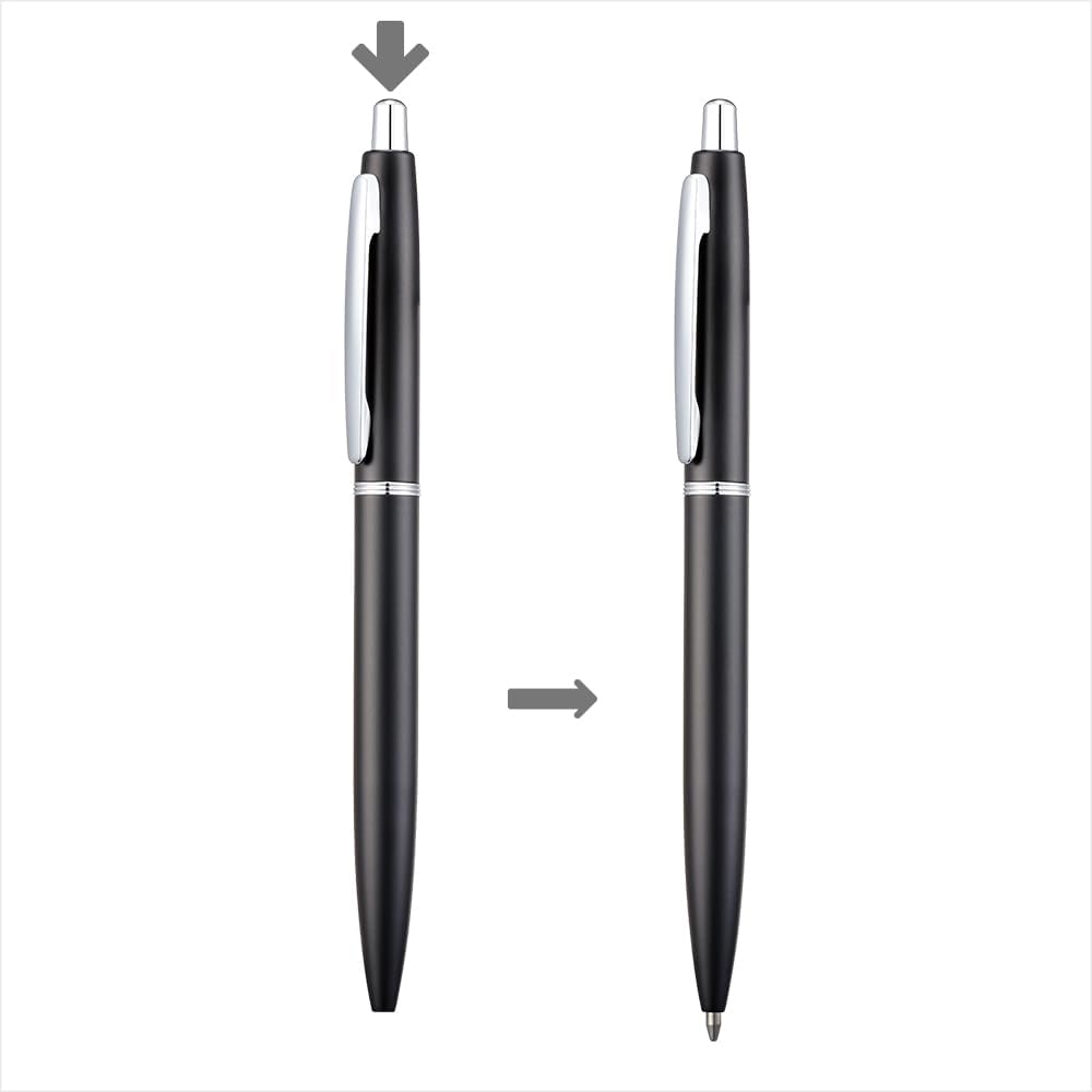 ChaoQ 3 Pcs Retractable Metal Ballpoint Pens, for Gift, Business, Office, 1.0mm Medium Point Black Ink, 6 Extras Replaceable Metal Refills - Stainess Steel