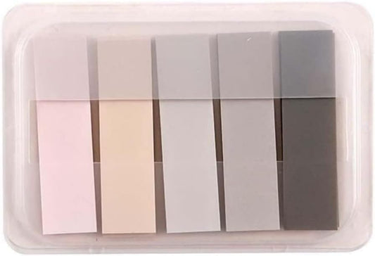 100 Pcs Grey Sticky Index Tabs, Notes Flags Writable and Repositionable File Tabs Flags for Pages or Book Markers Memo and Scratch Pads,Reading Notes,Classify File School Supplies