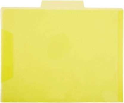 Staples Translucent Poly File Folders, Letter Size, Clear Durable Plastic, 6/Pack