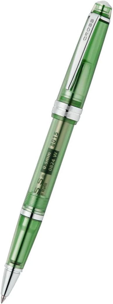 Cross Bailey Light Polished Blue Resin Rollerball Pen - Professional Pen for Effortless Writing - Journaling, Note-Taking & More - Black Ink - Easy Handling - Includes Gift Box