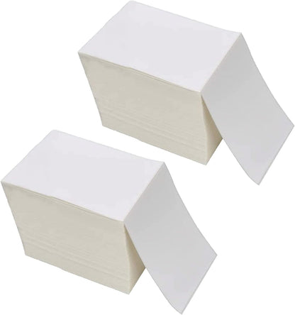 9527 Product Fanfold 4 x 6 Direct Thermal Labels White Perforated Shipping Labels, 500pcs per Stack,1 Stack