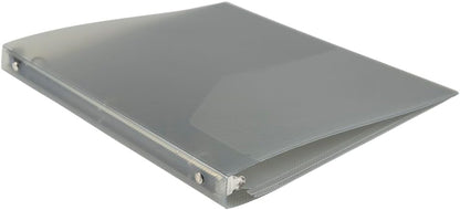 JAM PAPER Plastic 0.75 inch Binder - Clear 3 Ring Binder - Sold Individually