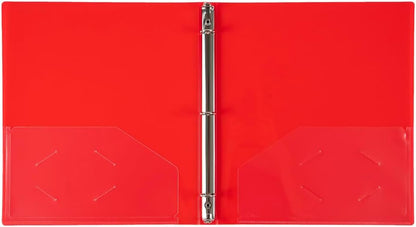 JAM PAPER Plastic 0.75 inch Binder - Clear 3 Ring Binder - Sold Individually