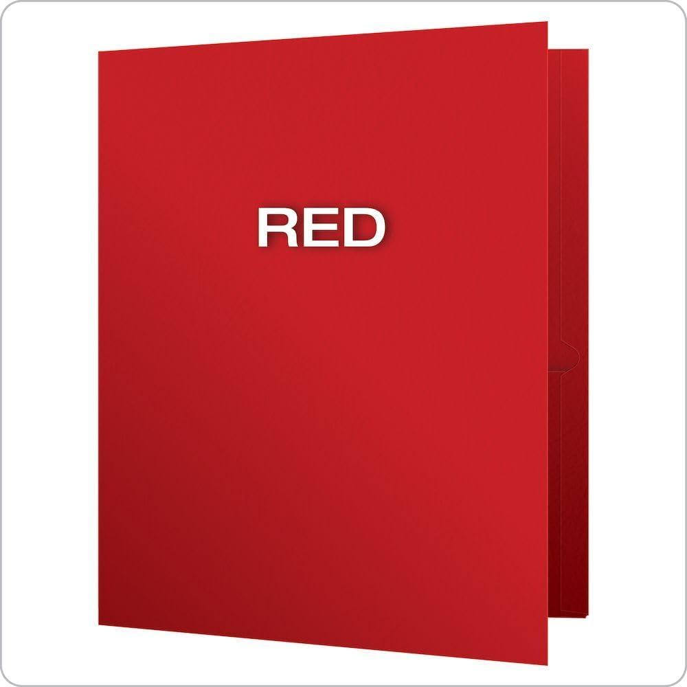 Oxford Twin-Pocket Folders, Textured Paper, Letter Size, Dark Blue, Holds 100 Sheets, Box of 25 (57538EE)