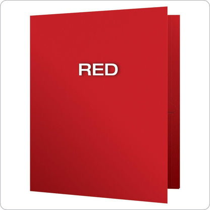 Oxford Twin-Pocket Folders, Textured Paper, Letter Size, Dark Blue, Holds 100 Sheets, Box of 25 (57538EE)
