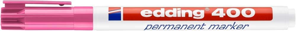 edding 400 Permanent Marker - Violet - 1 Pen - fine Round tip 1 mm - Waterproof, Quick-Drying, Smear-Proof pens - for Cardboard, Plastic, Wood, Metal, Glass and Fabric