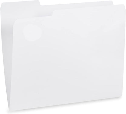 File Folder, 1/3 Cut Tab, Letter Size, Yellow, Great for Organizing and Easy File Storage, 100 Per Box