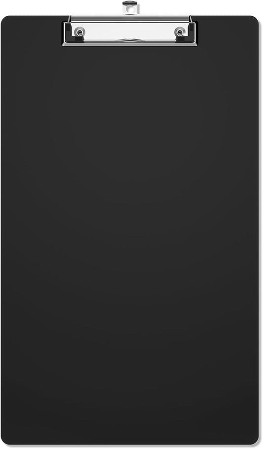 Legal Size Clipboard, Black 8.5 x 14 Clip Boards for Lawers, Low Profile Clip, Writing Board, Size 9 x 15 in, Office & School Supply