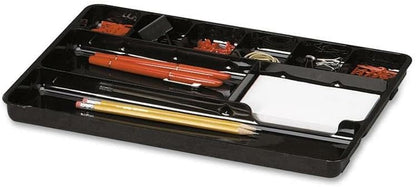 Rubbermaid Extra Deep Desk Drawer Director Tray, Plastic, 11.875 x 15 x 2.5 Inches, Black