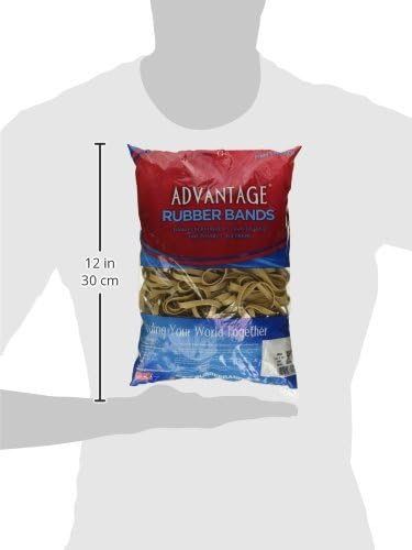 Alliance Rubber 26649 Advantage Rubber Bands Size #64, 1/4 lb Box Contains Approx. 80 Bands (3 1/2" x 1/4", Natural Crepe) Beige
