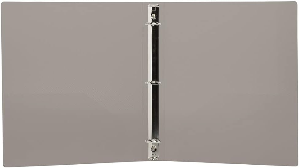 JAM PAPER Plastic 0.75 inch Binder - Clear 3 Ring Binder - Sold Individually