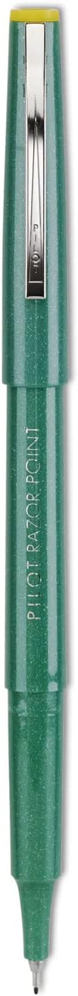 PILOT Razor Point Fine Line Marker Stick Pens, Ultra-Fine Point (0.3mm) Green Ink, 12-Pack (11007)