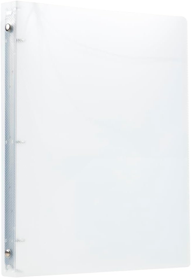 JAM PAPER Plastic 0.75 inch Binder - Clear 3 Ring Binder - Sold Individually