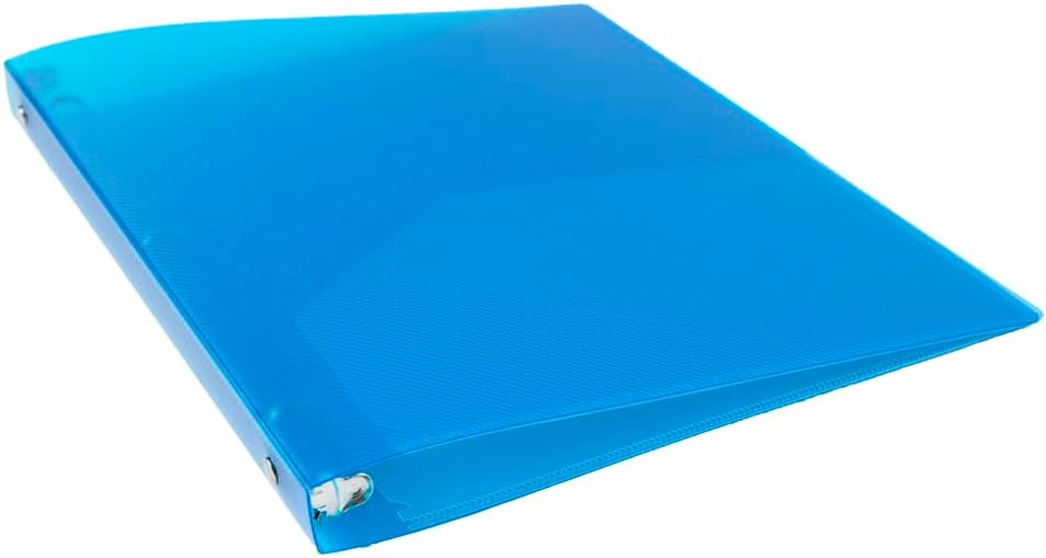 JAM PAPER Plastic 0.75 inch Binder - Clear 3 Ring Binder - Sold Individually