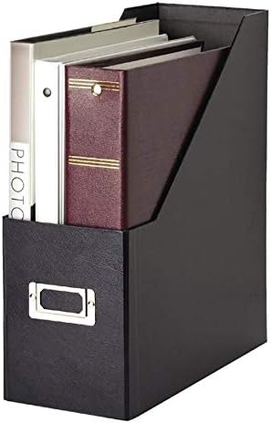 Snap-N-Store Fiberboard Magazine File with PVC Laminate, 12.25 x 3.88 x 9.75 Inches, Black (SNS01565)