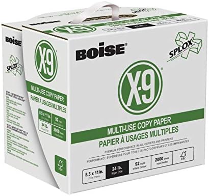 Boise X-9 Multi-Use Printer & Copy Paper, 5 Reams, White, Ledger (11in x 17in), 2500 Sheets Per Case, 20 Lb, 92 Brightness