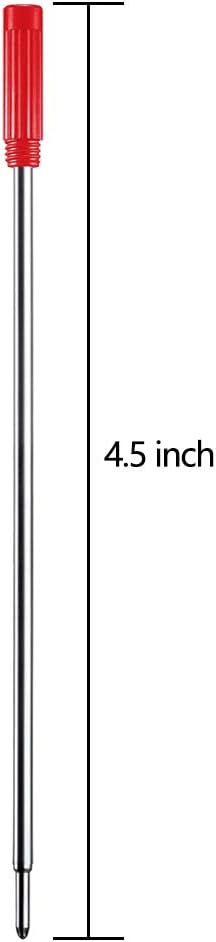 DunBong Black Ink Refill Pack of 5, Replaceable Ballpoint Pen Refills, Medium Point Metal Refill (Black)