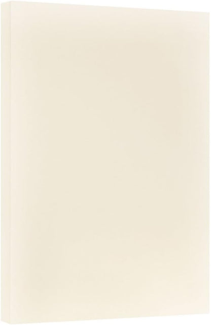 JAM PAPER Vellum Bristol 65lb Cardstock - 8.5 x 11 Coverstock - 147 gsm - Cream - 50 Sheets/Pack