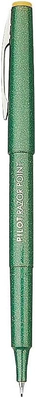 PILOT Razor Point Fine Line Marker Stick Pens, Ultra-Fine Point (0.3mm) Green Ink, 12-Pack (11007)