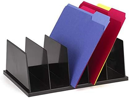 Officemate Large Sorter, 5 Compartments, 9 x 13 1/2 x 5 Inches, Black (21222)