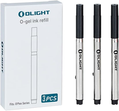 OLIGHT Gel Ink Refill Ballpoint Pen Refills, Fine Point 0.7mm Ink, Pack of 3, for O'pen 3/O'pen Glow Series