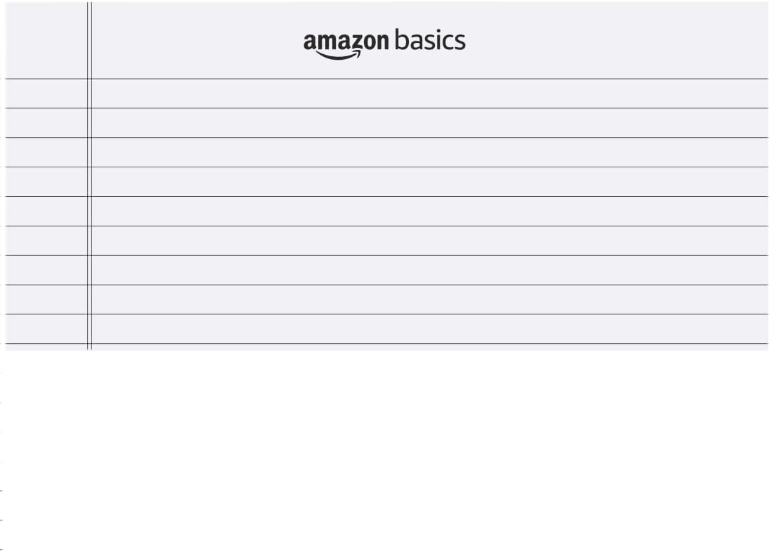 Amazon Basics Wide Ruled Lined Writing Note Pads with Sturdy Back, 8.5" x 11.75", Multicolor, 6-Pack, 300 Sheets, Perforated
