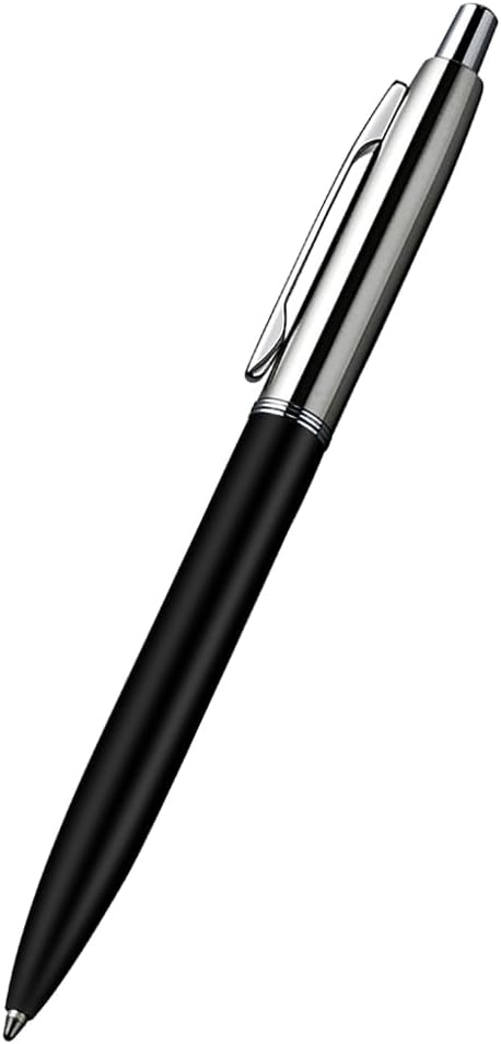 ChaoQ 3 Pcs Retractable Metal Ballpoint Pens, for Gift, Business, Office, 1.0mm Medium Point Black Ink, 6 Extras Replaceable Metal Refills - Stainess Steel