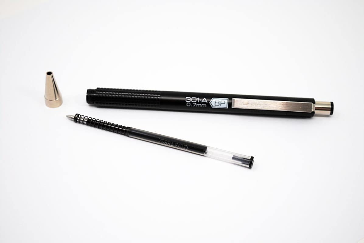 Zebra Pen Steel, F-Refill Ballpoint Ink Refills, 0.7mm Fine Point, Black Ink, Fits Zebra F-301, F-402, and F-701 Ballpoint Pens, Smooth Writing Performance, 2-Pack (85512)