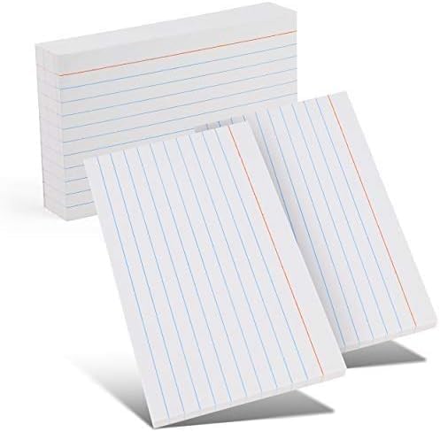 Index Cards 3x5 Bulk, (2400 Cards), Notecards, Flashcards, Notecards 3x5 lined, Blank on Back, Flashcards for School Home and Office, Ruled Index Card, 100 Per Pack, (24 Pack)