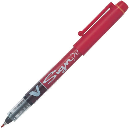 Pilot roller-ball V Sign Pen Liquid Ink 2.0 mm Tip - Black, Box of 12