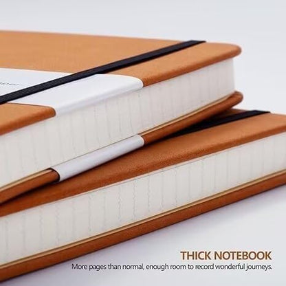 Lemome Grid Paper Notebook Hardcover Classic Notebook with Pen Holder - Page Dividers Presents 8.4 x 5.7 in