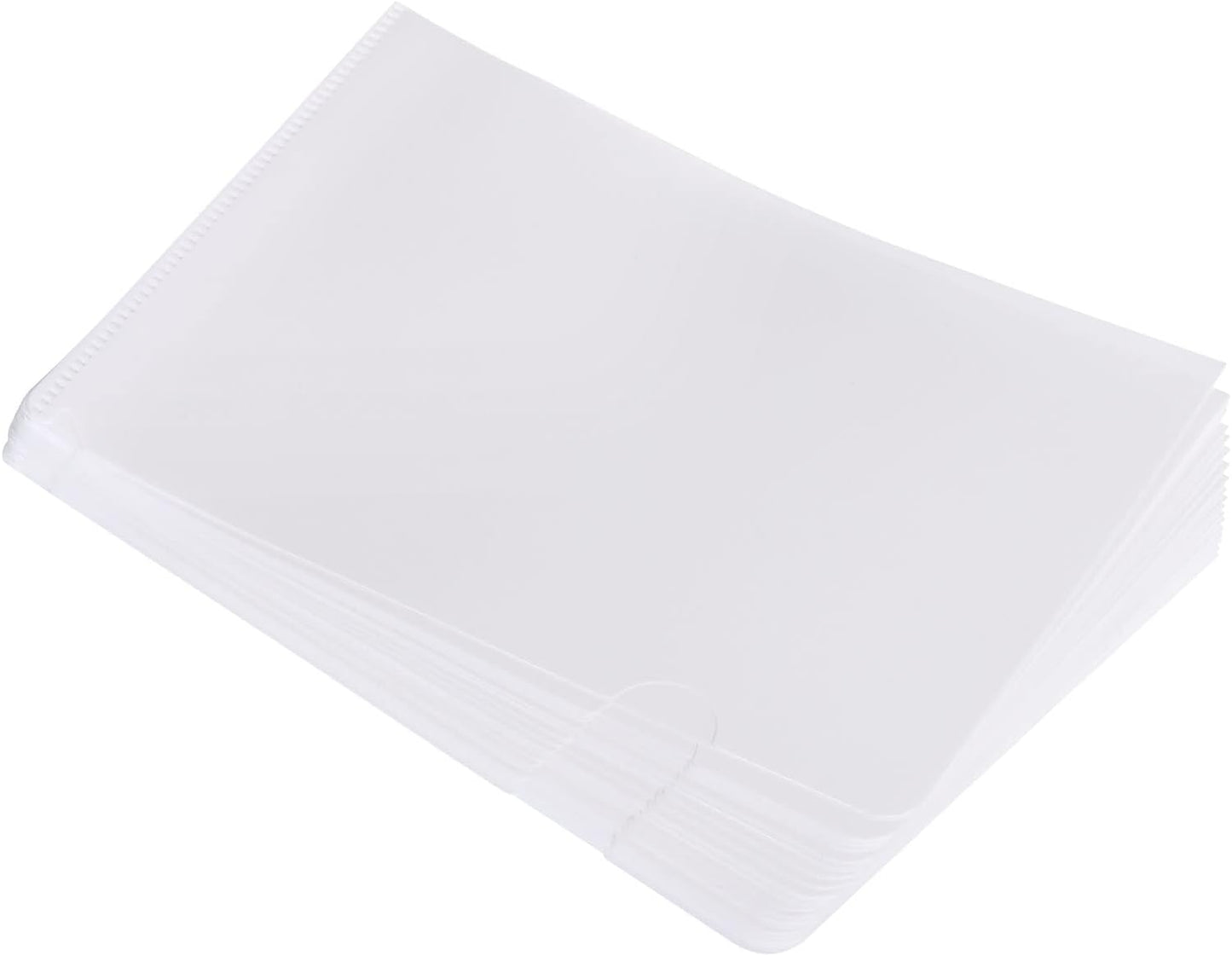 PATIKIL l Type Folders 24 Pack 8.9 x 6.3 Inches A5 Plastic Clear Document Folder File Jacket Sleeves Project Pockets, Yellow