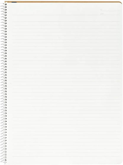 Maruman Spiral Note Basic Lined Notebook- A5, 8.31" x 6.26", 150 Sheets / 300 Pages, 6.5mm Narrow Ruled Journal, Perforated Pages & Wire-Bound to Lay Flat, Sturdy Kraft Cover, Made in Japan