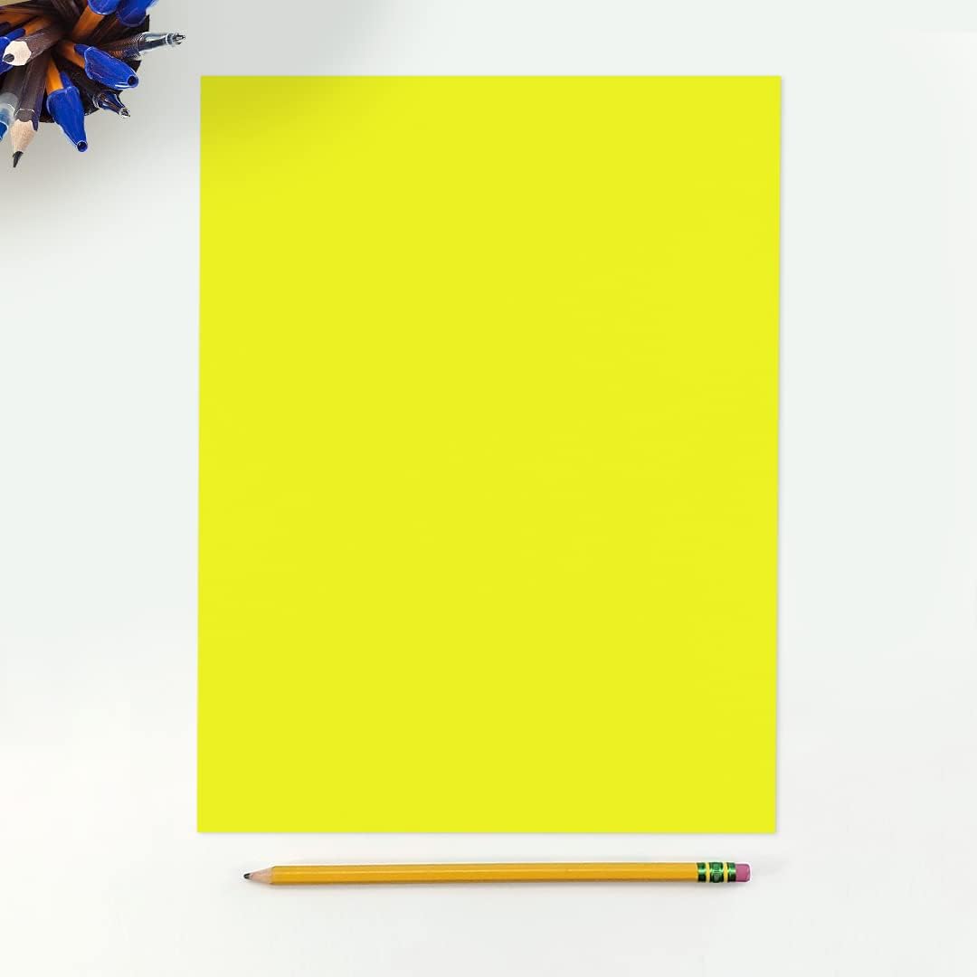 LUXPaper 8.5" x 11" Paper | Letter Size | Pastel Canary Yellow | 60lb. Text | 50 Qty