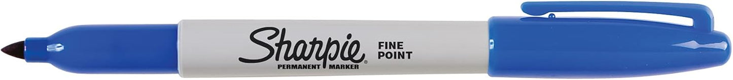 Sharpie Permanent Markers, Fine Point, Black, 12 Count