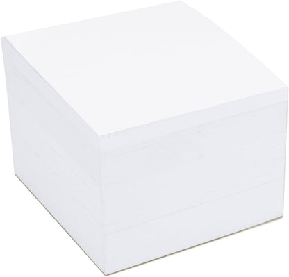 Hygloss Note Paper Cube - 3" Square Non-Sticky Memo Pad - 500 Sheets in White Color - Note Cubes - Perfect for Office & School Supplies - Not Sticky
