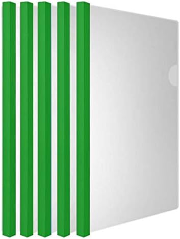 Plastic File Folder 10mm Sliding Bar Report Covers, 18C, 40 Sheet Capacity, Transparent Resume Presentation File Folders Organizer Binder for A4 Size Paper, 20 Pcs