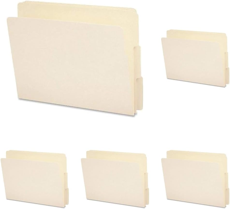 Smead End Tab File Folder, Straight-Cut Tab, Letter Size, Manila, 100 per Box (24100)
